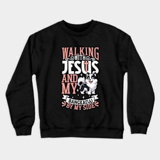 Jesus and dog - Thai Bangkaew Dog Crewneck Sweatshirt